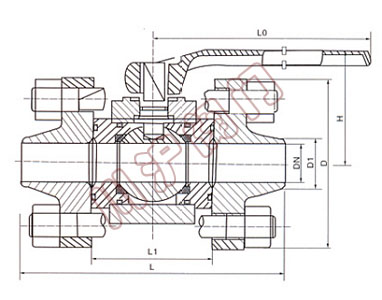 Q61H焊接球閥 結(jié)構(gòu)圖
